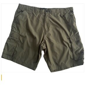 Boy Scouts Scouting America Women Cargo Nylon Hiking Outdoor Shorts Sz 2X Green